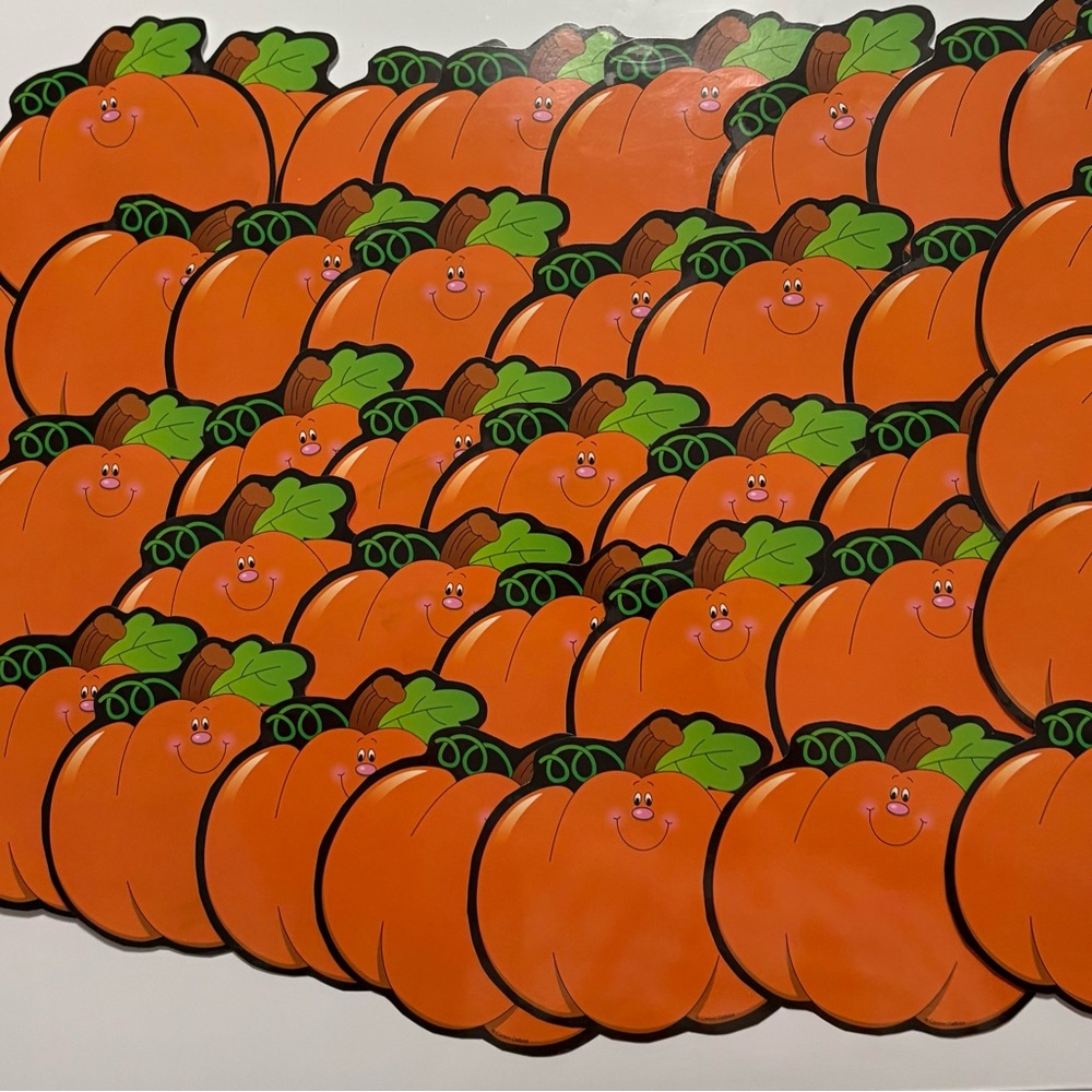 Pumpkin Themed name decals